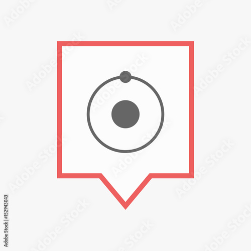Isolated tooltip with an atom