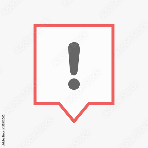 Isolated tooltip with an exclamarion sign