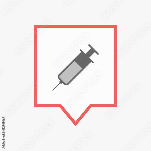Isolated tooltip with a syringe