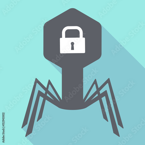 Long shadow virus with a closed lock pad
