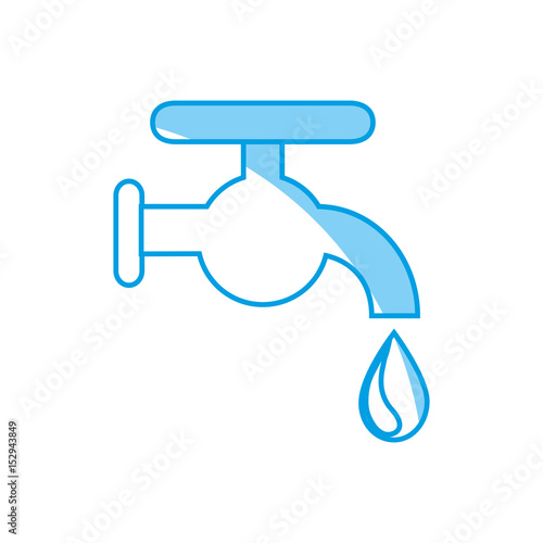 water faucet icon over white background. vector illustration