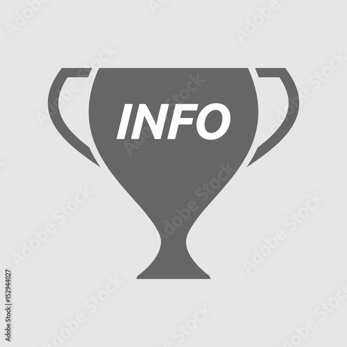 Isolated cup with    the text INFO