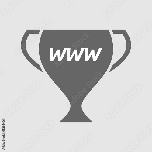 Isolated cup with    the text WWW