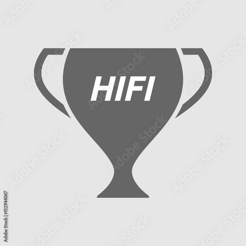 Isolated cup with    the text HIFI