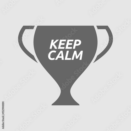 Isolated cup with    the text KEEP CALM