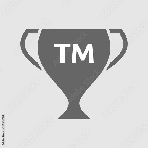Isolated cup with    the text TM