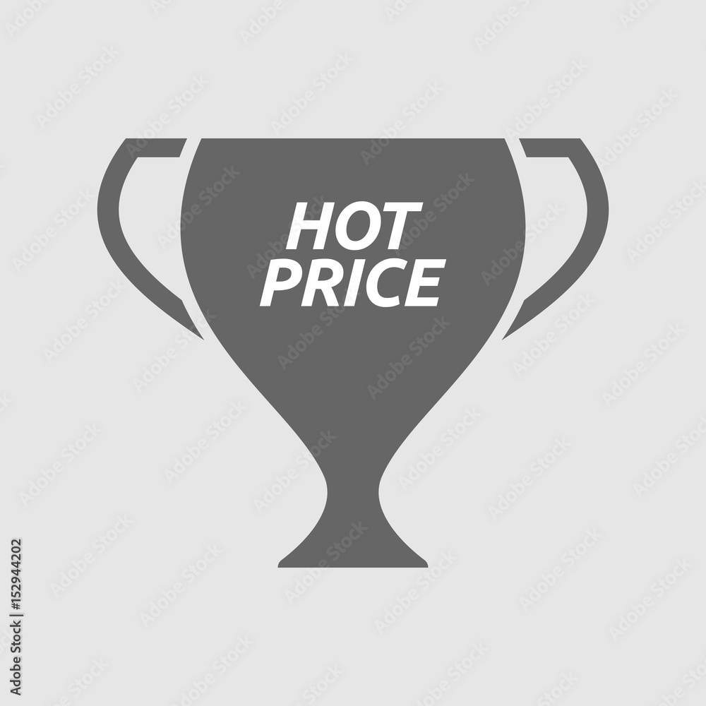 Isolated cup with the text HOT PRICE Isolated cup with the text HOT PRICE