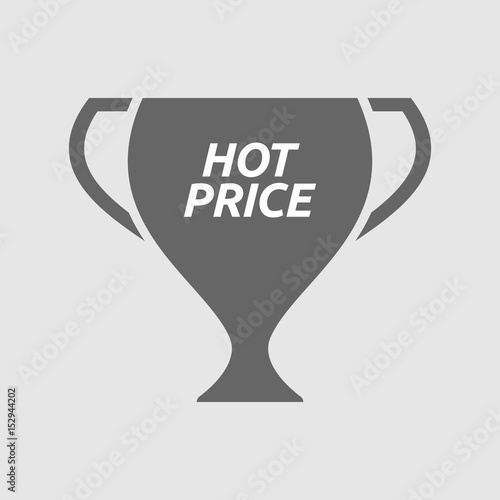 Isolated cup with    the text HOT PRICE