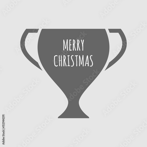 Isolated cup with    the text MERRY CHRISTMAS