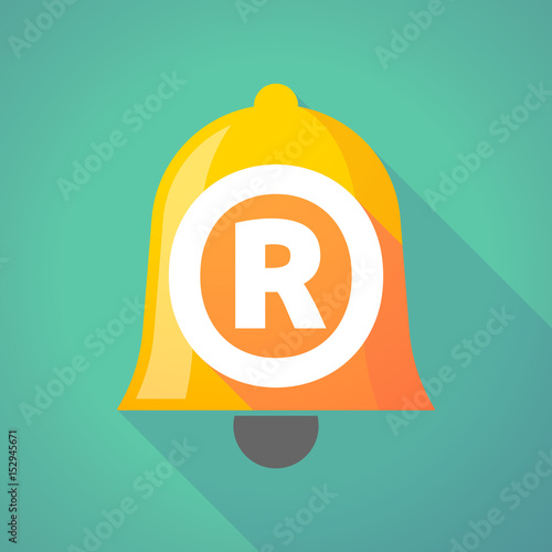 Long shadow bell with    the registered trademark symbol