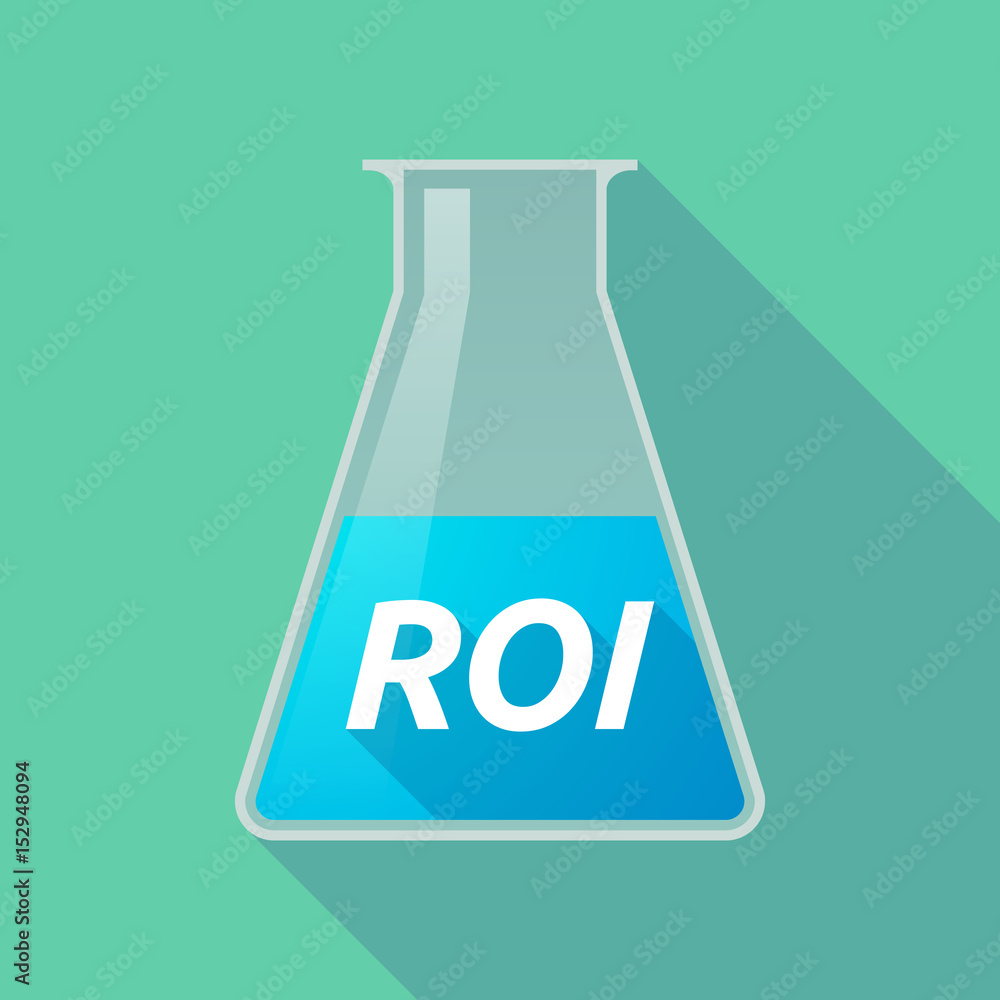 Long shadow tube with    the return of investment acronym ROI