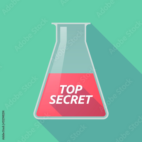 Long shadow tube with    the text TOP SECRET