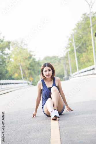 Asian woman in vintage style.