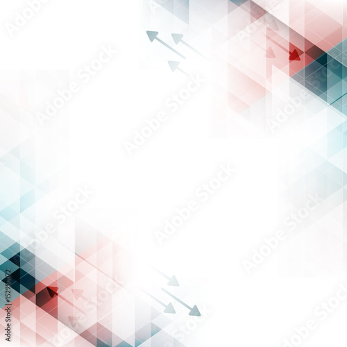 Technology abstract vector bacgkround with arrows and triangles.