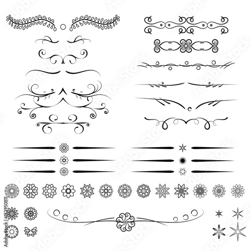 Collection of vector dividers