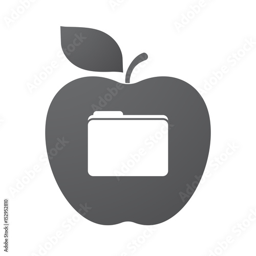 Wallpaper Mural Isolated apple fruit with a folder Torontodigital.ca