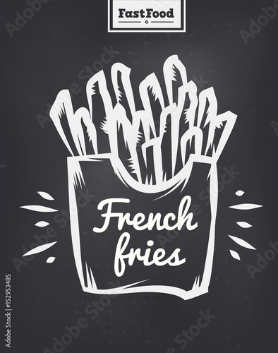 French fries poster with cool design