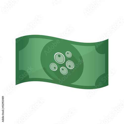 Isolated bank note with oocytes