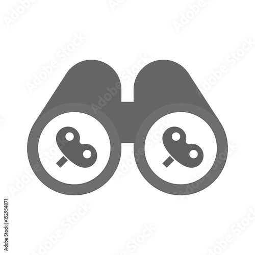 Isolated binoculars with a toy crank