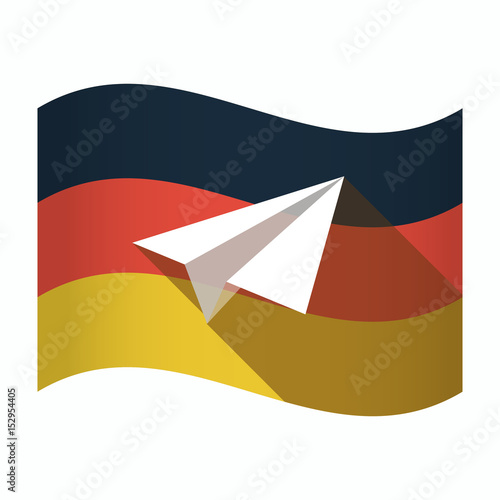 Free Download Isolated Germany flag with a paper plane - GFXLoad
