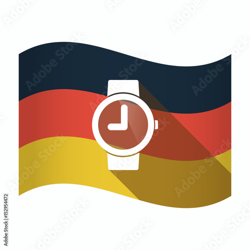 Isolated Germany flag with a wrist watch