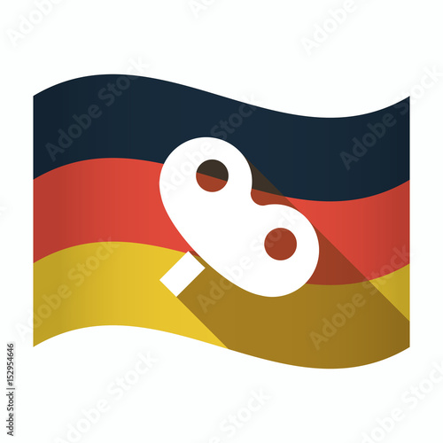 Isolated Germany flag with a toy crank