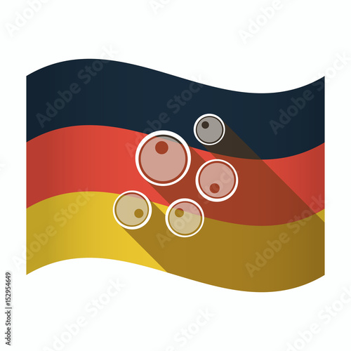 Isolated Germany flag with oocytes