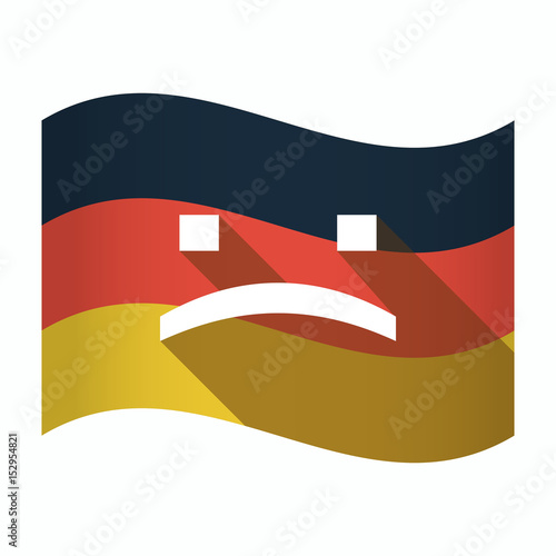 Isolated Germany flag with a sad text face