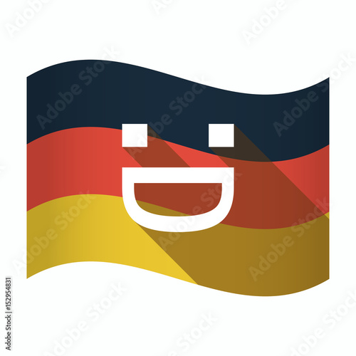 Isolated Germany flag with a laughing text face