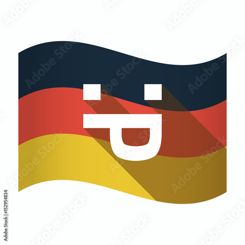 Isolated Germany flag with a sticking out tongue text face