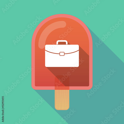 Long shadow ice cream with  a briefcase