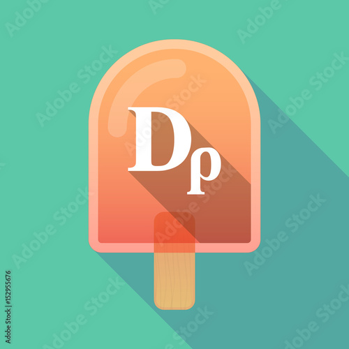 Long shadow ice cream with a drachma currency sign