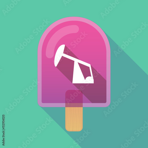 Long shadow ice cream with a horsehead pump