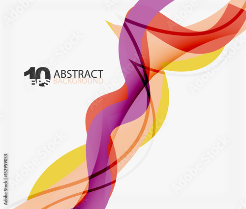 Vector wave lines abstract background