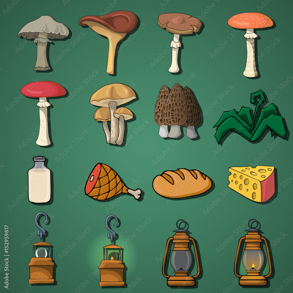 game items. flat illustration game items. flat illustration