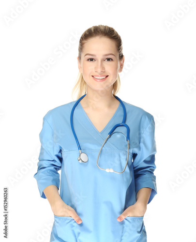 Young medical assistant wit...