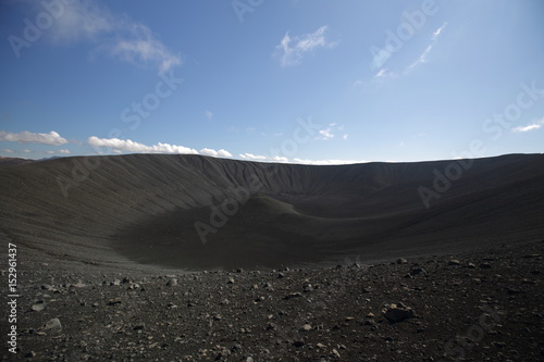 A view of the Hverfjall Volcanic Crater in Iceland photo