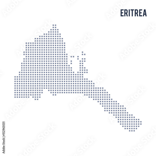 Vector pixel map of Eritrea isolated on white background