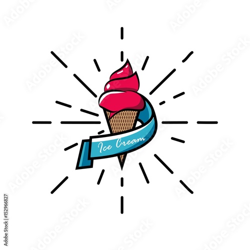 ice cream icon vector