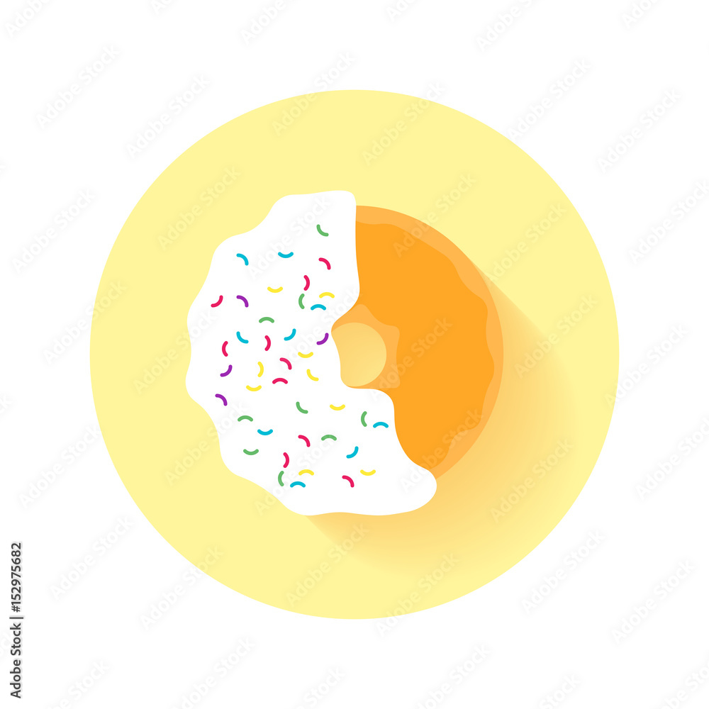 Donut flat vector image Donut flat vector image