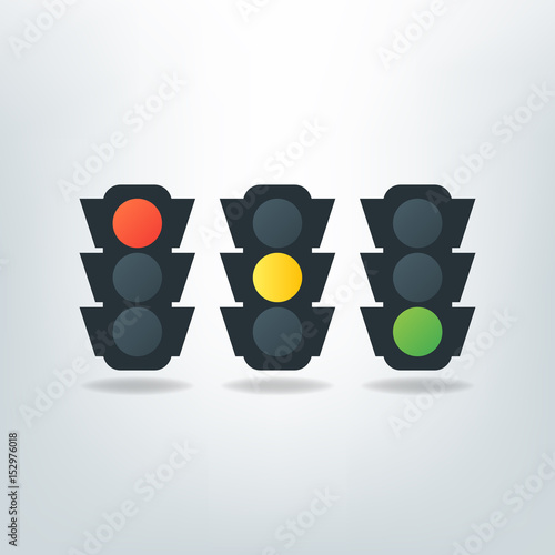 Vector image of traffic light icon