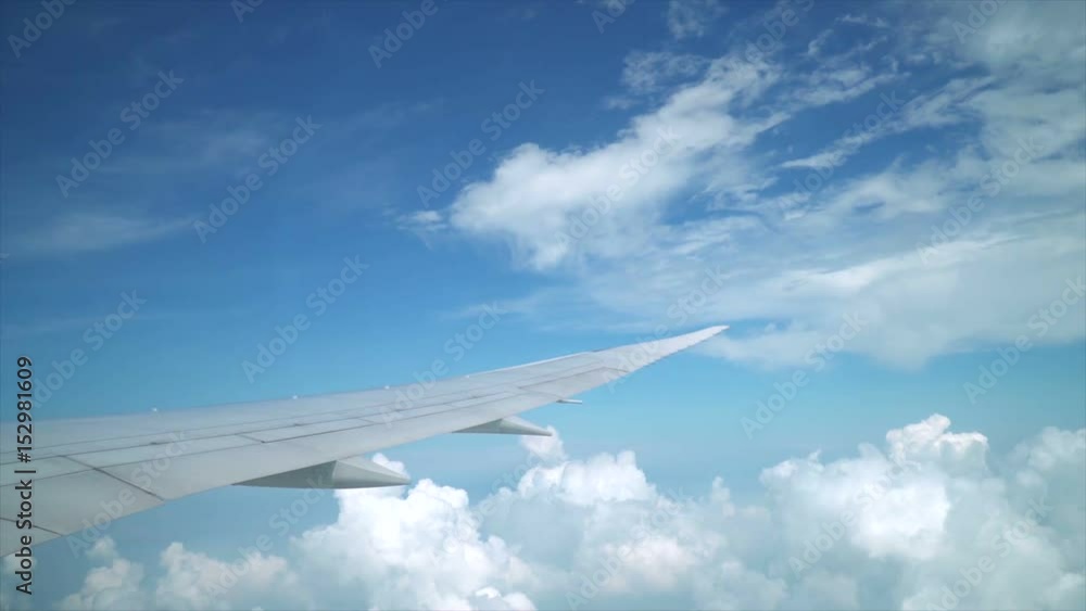 wing airplane and cloud on sky wing airplane and cloud on sky