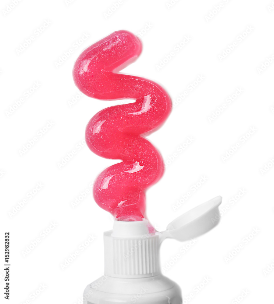 Tube with toothpaste on white background Stock Photo | Adobe Stock