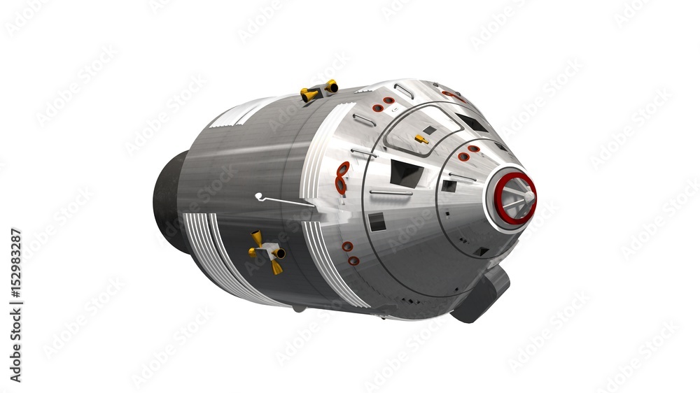 Apollo Command Service Module isolated on white Apollo Command Service Module isolated on white