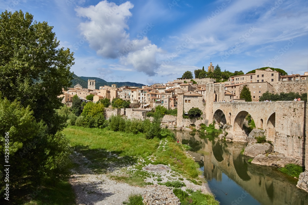 Besalu medieval village in Girona, Spain