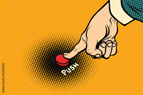 the hand presses red button