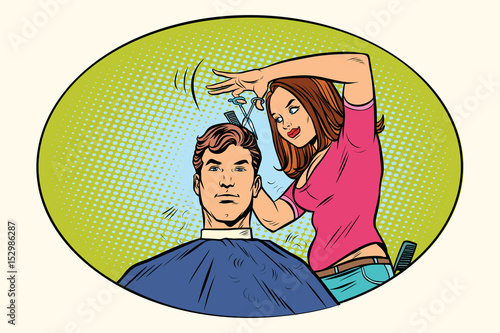Mens haircut female hairdresser
