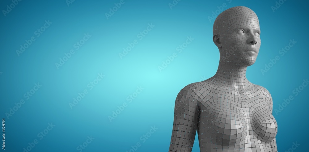 Composite image of composite image of gray 3d woman