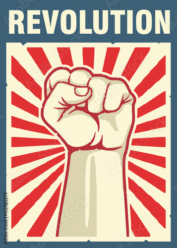 Revolution poster, fist hand