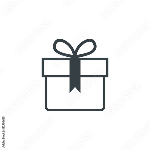 Gift box sign line icon design template element